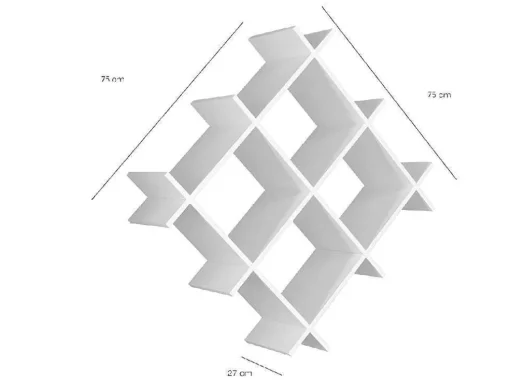 Prateleira Gisella, Branco, 75X27X75 Cm, Epikasa