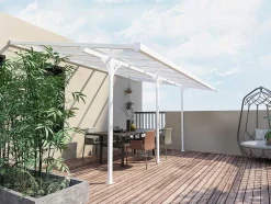 Pérgola Abrigo Para Carros Adossado Aluminio 15,1 M Branco - Alvaro