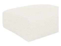 Pufe Tecido Boucle Branco - Pogni De Maison Cephy