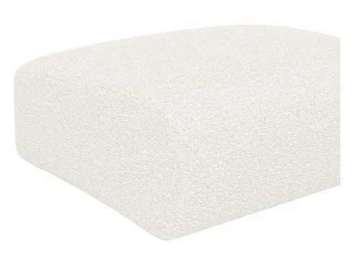 Pufe Tecido Boucle Branco - Pogni De Maison Cephy