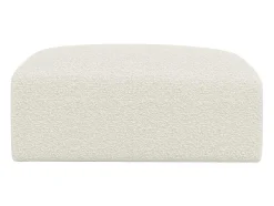 Pufe Tecido Boucle Branco - Pogni De Maison Cephy