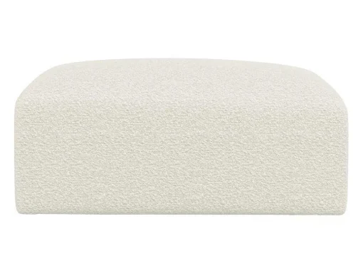 Pufe Tecido Boucle Branco - Pogni De Maison Cephy