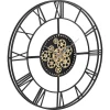 Relógio De Parede Industrial D. 80 Cm Metal Preto E Dourado - Karial