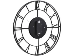 Relógio De Parede Industrial D. 80 Cm Metal Preto E Dourado - Karial