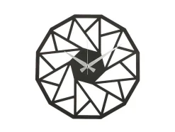 Relógio Geometrico 7, Preto, Prata, 50X1,5X50 Cm, Epikasa
