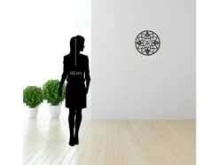 Relógio Geometrico 8, Preto, Prata, 50X1,5X50 Cm, Epikasa