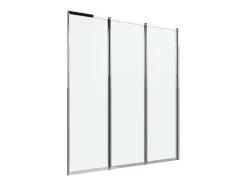 Resguardo De Banheira Dobravel Metal Cor Cromada 120X140 Cm - District