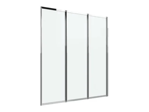 Resguardo De Banheira Dobravel Metal Cor Cromada 120X140 Cm - District