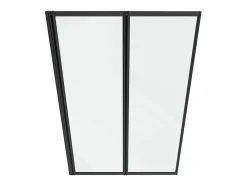 Resguardo De Banheira Dobravel Metal Estilo Atelier Preto Mate 80X140 Cm - District