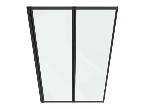 Resguardo De Banheira Dobravel Metal Estilo Atelier Preto Mate 80X140 Cm - District