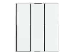 Resguardo De Banheira Dobravel Metal Cor Cromada 120X140 Cm - District