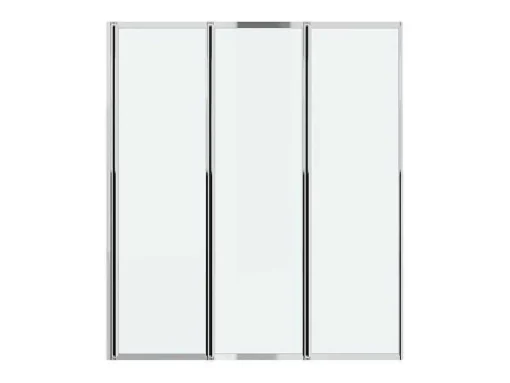 Resguardo De Banheira Dobravel Metal Cor Cromada 120X140 Cm - District