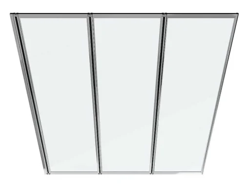 Resguardo De Banheira Dobravel Metal Cor Cromada 120X140 Cm - District