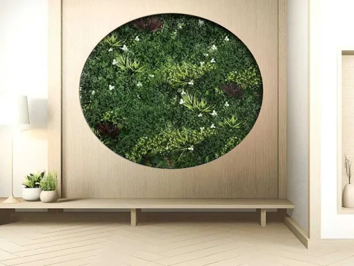 Revestimento De Parede Vegetal Sintetico Pack De 1M Cor Verde - Lahti
