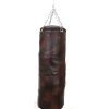 Saco De Boxe Pequeno Vintage Em Pele Tyson - A. 76 Cm - Castanho