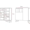 Sapateiro/Móvel Organização - H87Cm X L90Cm X P27Cm Cinza Grafite Portas Serrado - Moss
