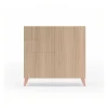Sapateiro/Móvel Organização - H87Cm X L90Cm X P27Cm Nogueira Clara Pernas Rose - Bergen