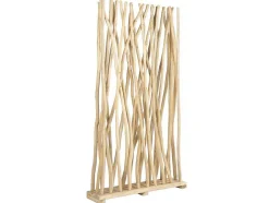 Separador De Divisao Em Madeira De Teca De C. 100 X L. 25 X A. 180 Cm Cor Natural - Gayana
