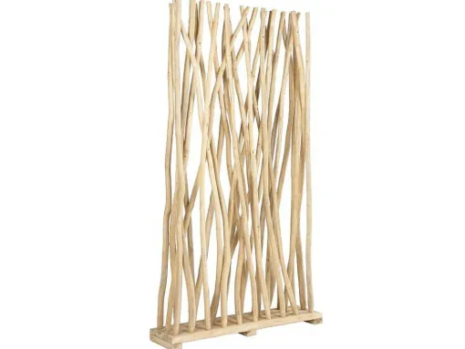 Separador De Divisao Em Madeira De Teca De C. 100 X L. 25 X A. 180 Cm Cor Natural - Gayana