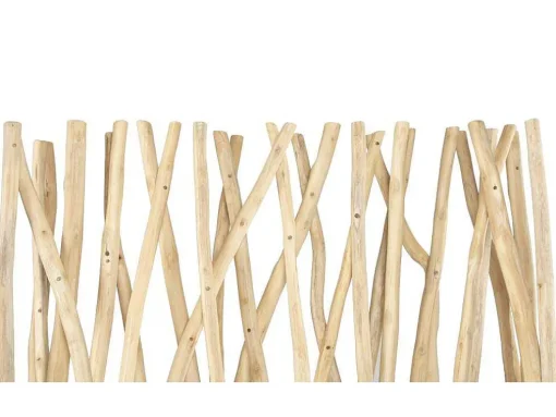 Separador De Divisao Em Madeira De Teca De C. 100 X L. 25 X A. 180 Cm Cor Natural - Gayana