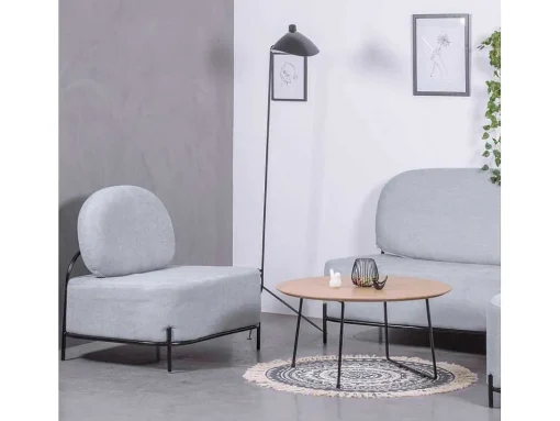 Sofá De 1 Lugar Com Design Minimalista - Clair - Azul