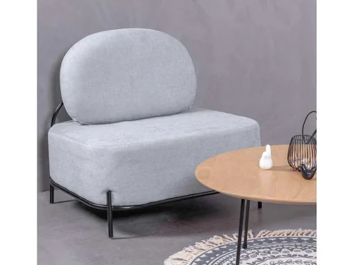 Sofá De 1 Lugar Com Design Minimalista - Clair - Azul