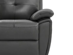 Sofá De 3 Lugares Articulado Em Pele Cinzento - Vineta