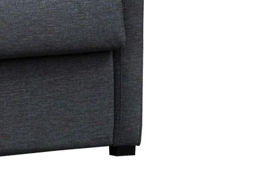 Sofá De 3 Lugares Convertivel Em Cama Expresso Em Tecido Cinzento Escuro - Tomaka