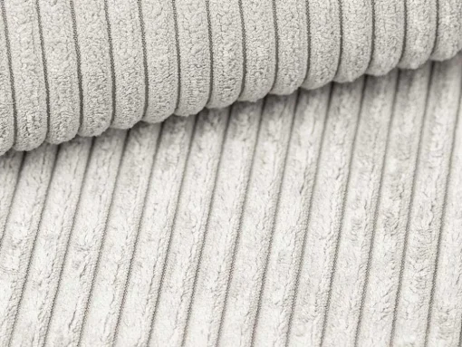 Sofá De 4 Lugares Convertivel Abertura Rapida Veludo Canelado Bege, Cama De Ripas Largas 160 Cm, Colchão De 18 Cm - Mondovi