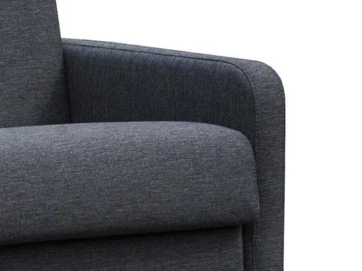 Sofá De 3 Lugares Convertivel Em Cama Expresso Em Tecido Cinzento Escuro - Tomaka
