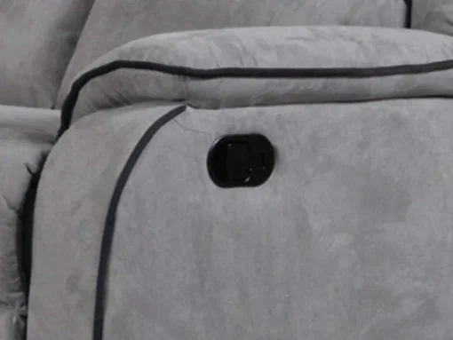 Sofá De 2 Lugares Relax Em Microfibra Cinzento - Hernani