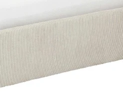 Sommier Com Espaco De Arrumação 160 X 200 Cm Em Veludo Canelado Bege - Pontos Da Ysmee