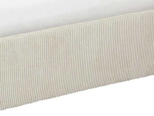 Sommier Com Espaco De Arrumação 160 X 200 Cm Em Veludo Canelado Bege - Pontos Da Ysmee