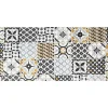 Tapete De Corredor Efeito Azulejo De Cimento 80 X 200 Cm Multicolor - Ornico
