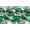 Tapete De Corredor Em Vinil Estilo Etnico Sierrana - 66X160 Cm - Verde E Branco