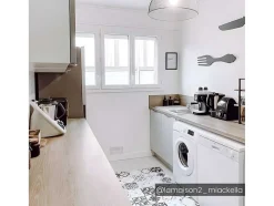 Tapete De Corredor Em Vinil Efeito Mosaico Hidraulico Mosai - 66X160 Cm - Preto E Branco