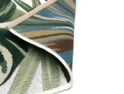 Tapete De Interior Ou De Exterior Etnico Motivos Folhas 150 X 200 Cm Verde - Palmo
