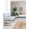 Tapete Em Juta E Algodao Tecido A Mão De 160 X 230 Cm Cor Natural E Branco - Garland
