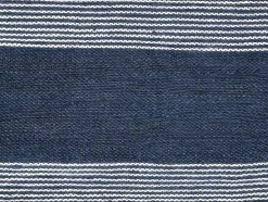 Tapete Em Juta Tecida A Mão De 140 X 200 Cm Cor Azul-Marinho E Branco - Kochi
