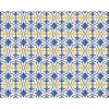 Tapete Em Vinil Efeito Azulejo 120X180 Cm Azul E Amarelo - Florili