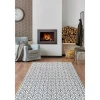 Tapete Em Vinil Efeito Mosaico Hidraulico Terquise - 120X180 Cm - Azul E Branco