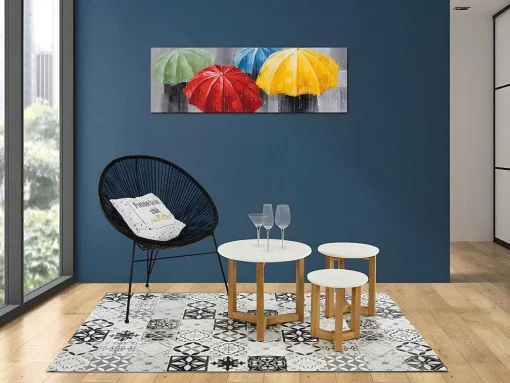 Tapete Em Vinil Efeito Mosaico Hidraulico Mosai - 120X180 Cm - Preto E Branco