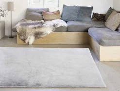 Tapete Felpudo Efeito Pelo 100% Poliester 150X200 Cm Cinza - Bunny