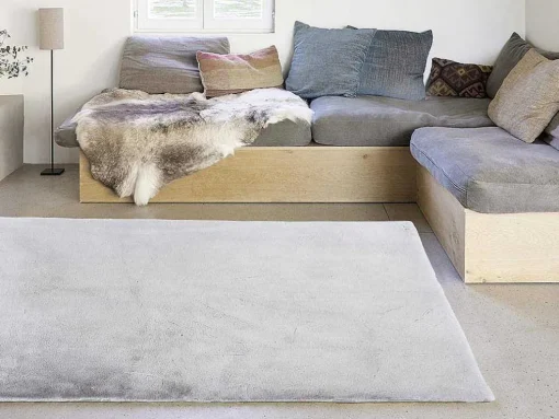 Tapete Felpudo Efeito Pelo 100% Poliester 150X200 Cm Cinza - Bunny