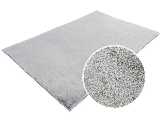 Tapete Felpudo Efeito Pelo 100% Poliester 150X200 Cm Cinza - Bunny