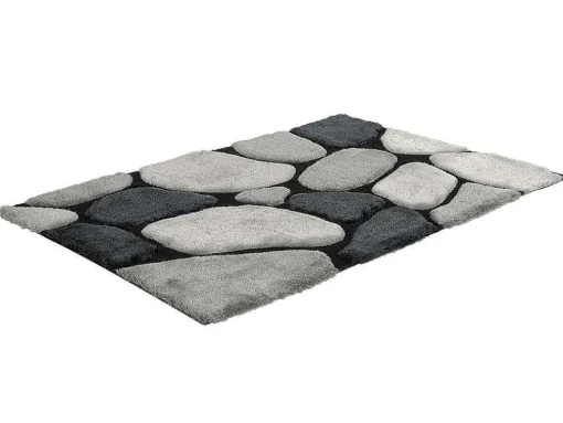 Tapete Felpudo Em Poliester De 200 X 290 Cm Cor Cinza - Pietra