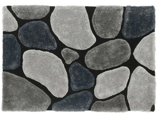 Tapete Felpudo Em Poliester De 200 X 290 Cm Cor Cinza - Pietra