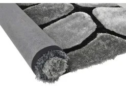 Tapete Felpudo Em Poliester De 160 X 230 Cm Cor Cinza - Pietra
