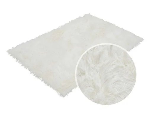 Tapete Imitacao De Pele De Ovelha Sheep - 120 X 170 Cm - Branco