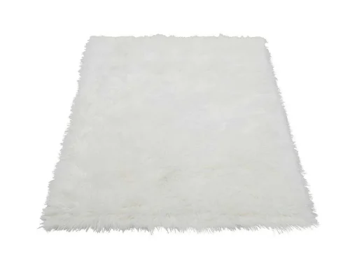 Tapete Imitacao De Pele De Ovelha Sheep - 120 X 170 Cm - Branco